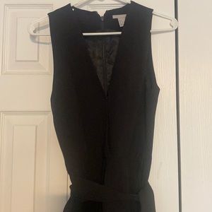 Black sleeveless jumpsuit